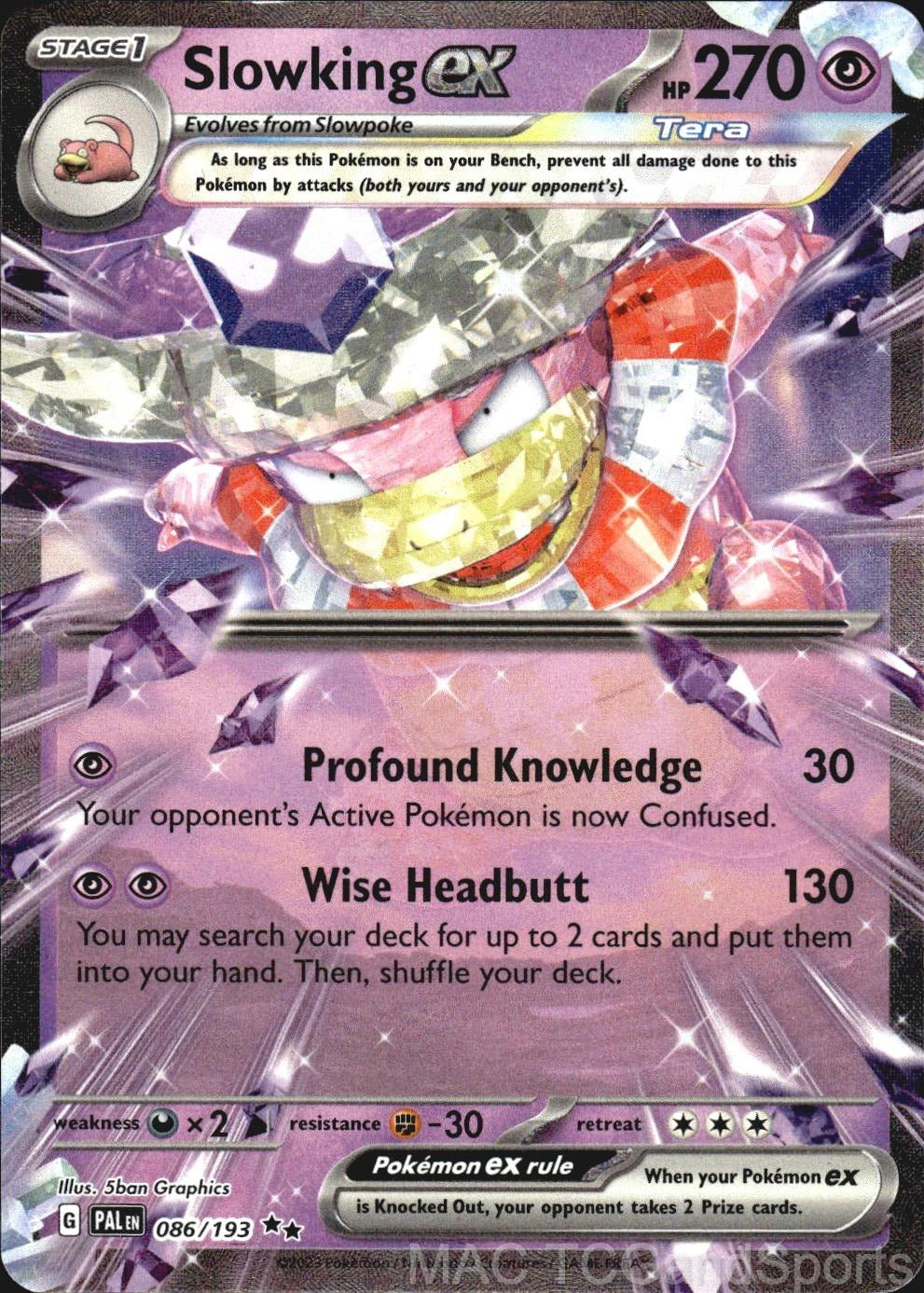 Slowking ex 086/193 Holo Paldea Evolved Pokemon TCG NM