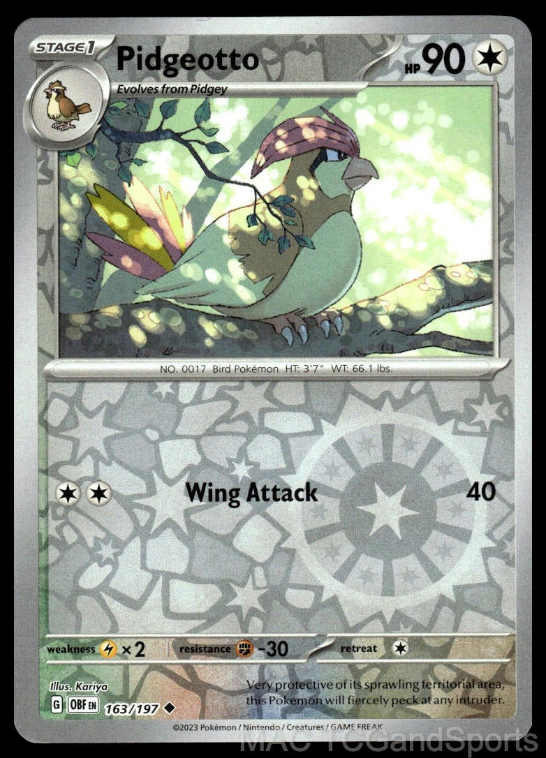 Pidgeotto 163/197 Reverse Holo