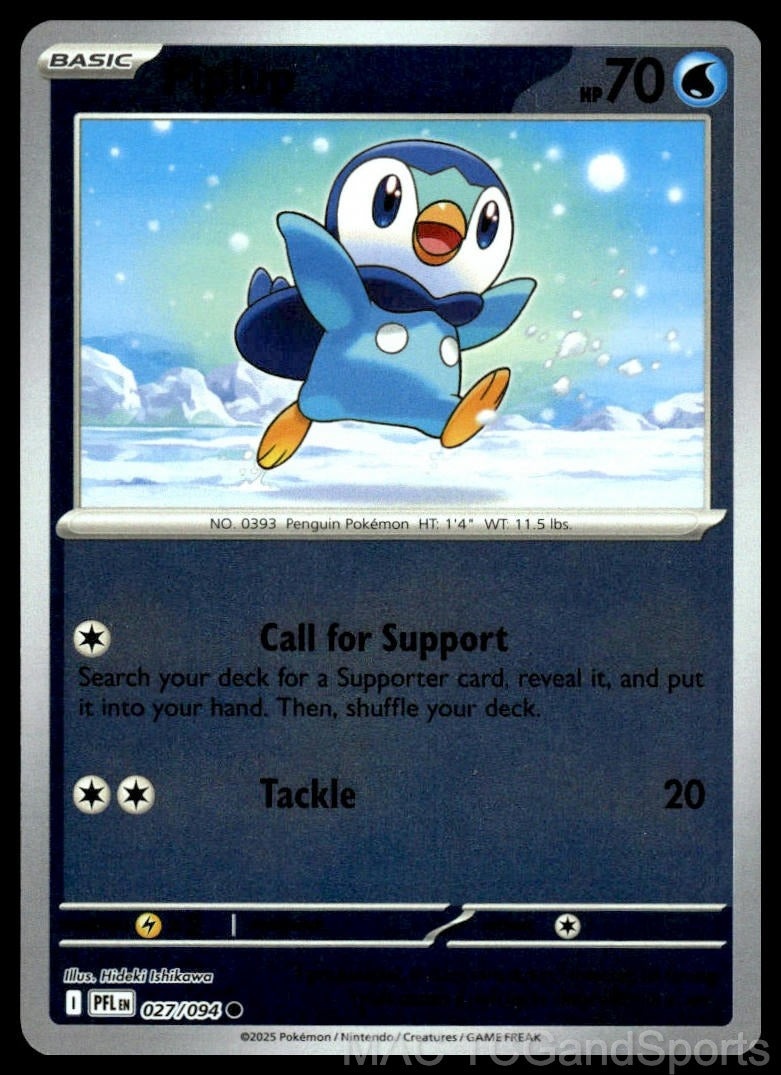 Piplup 027/094 Reverse Holo