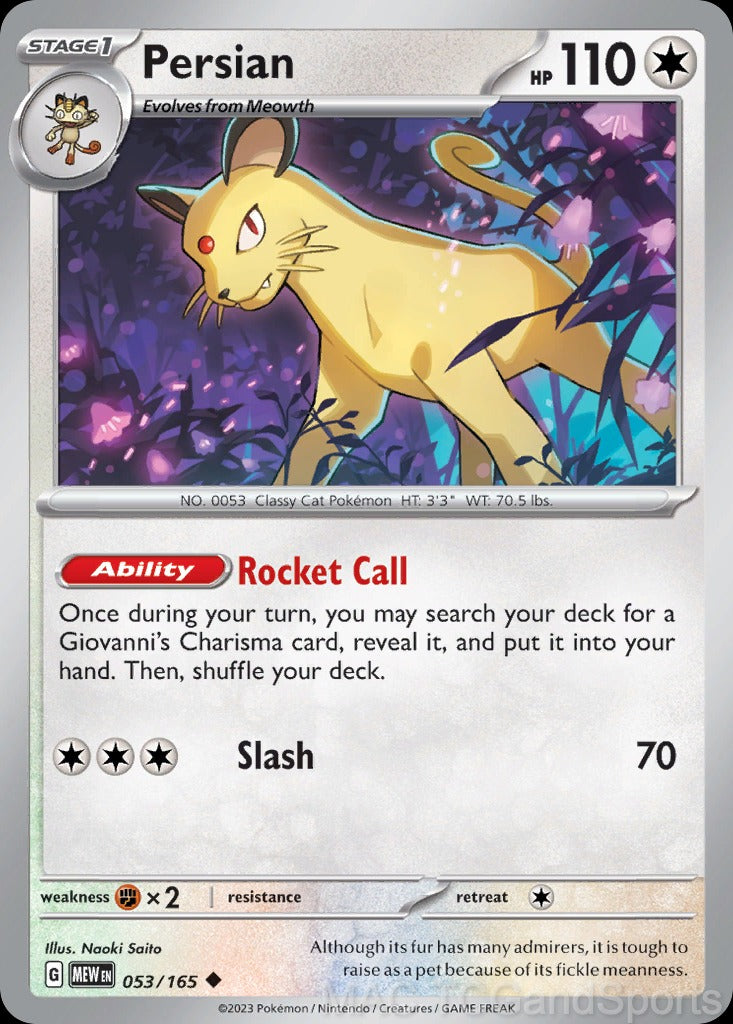 Persian 053/165 Reverse Holo