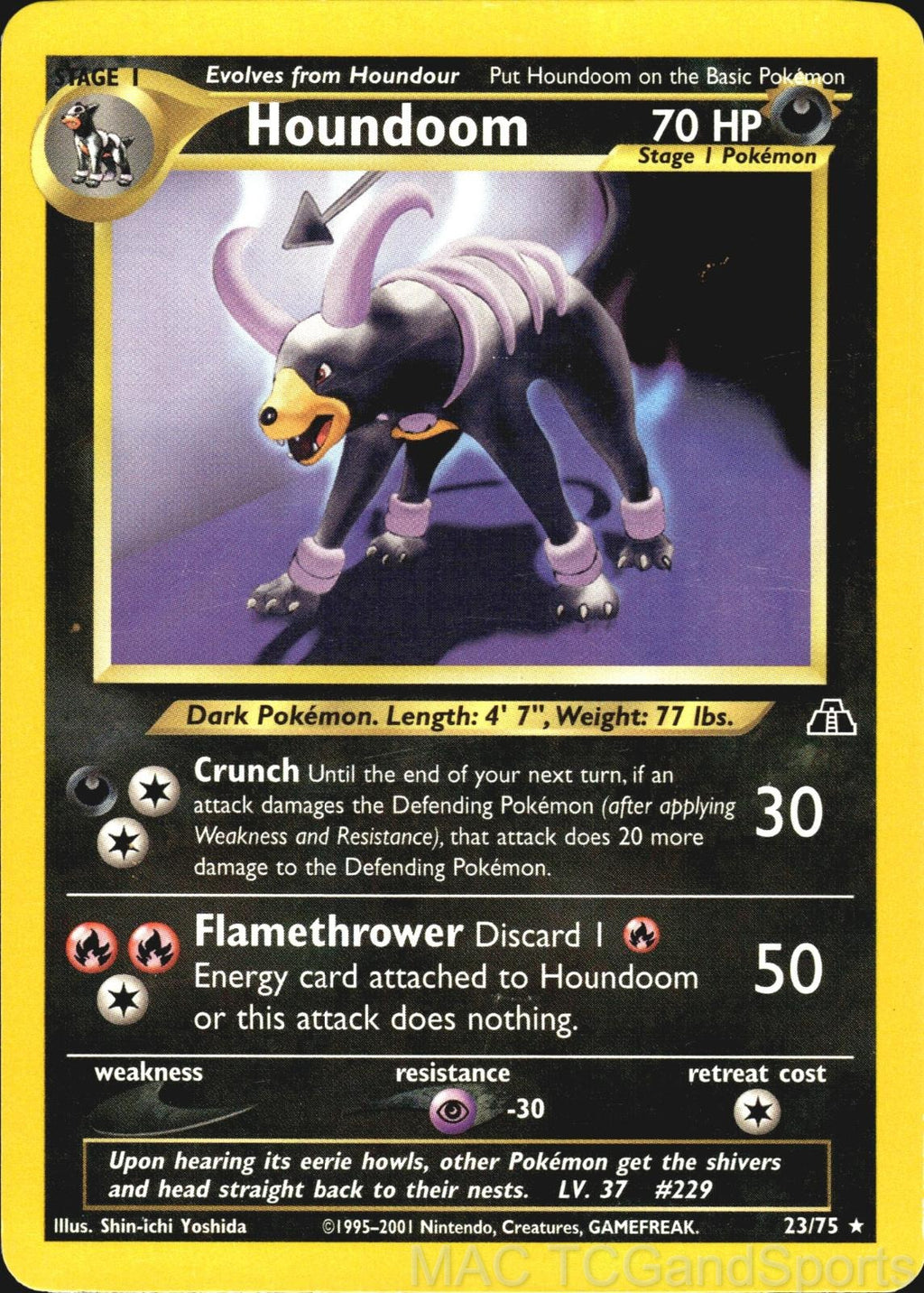 Houndoom 23/75 Unlimited Neo Discovery Pokemon TCG LP
