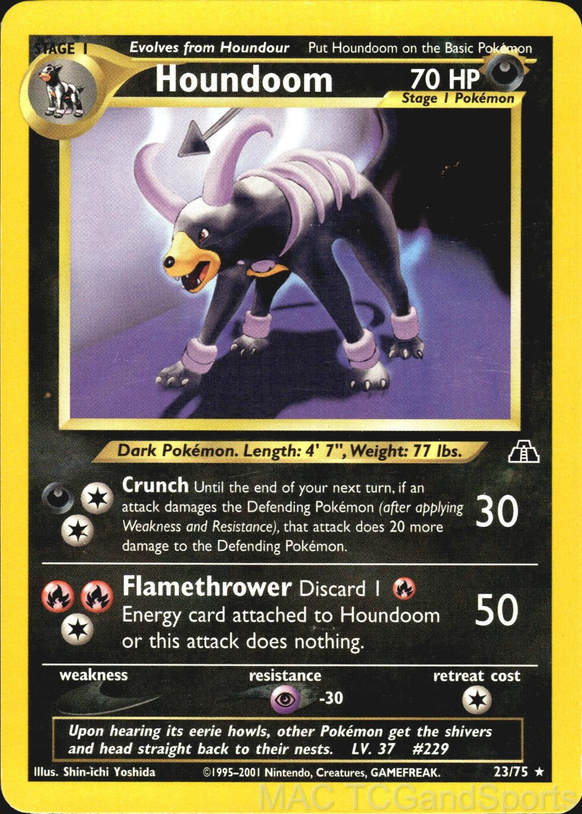 Houndoom 23/75 Unlimited Neo Discovery Pokemon TCG LP