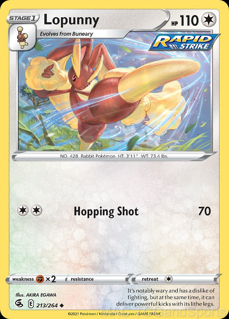Lopunny 213/264 Reverse Holo