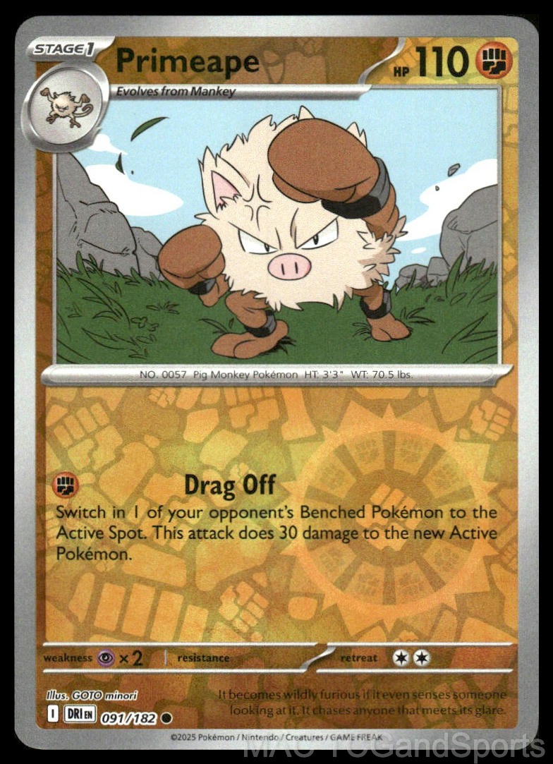 Primeape 091/182 Reverse Holo