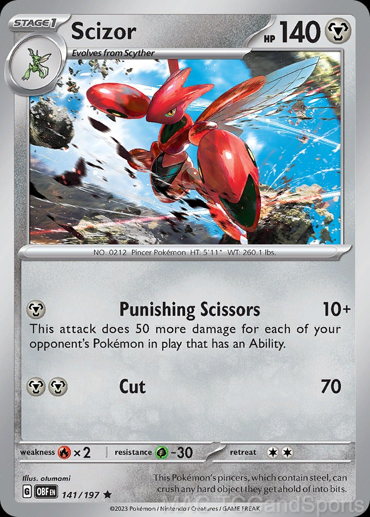 Scizor 141/197 Reverse Holo