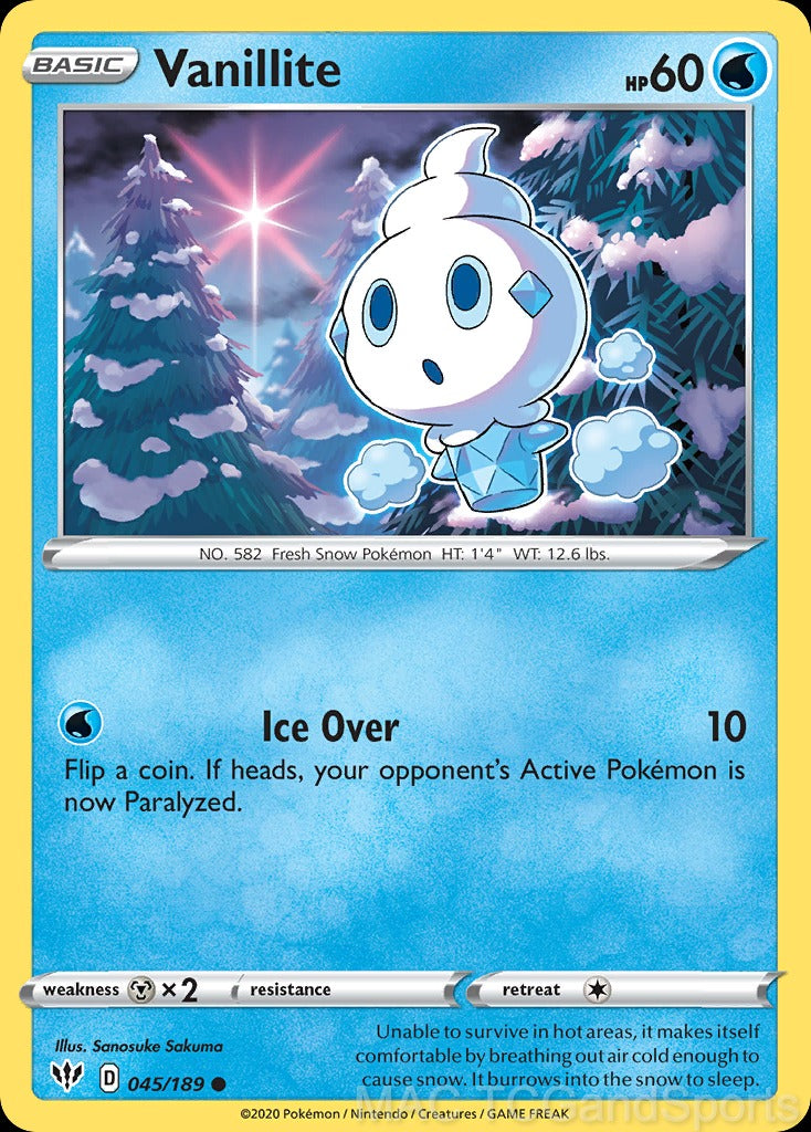 Vanillite 045/189 Reverse Holo