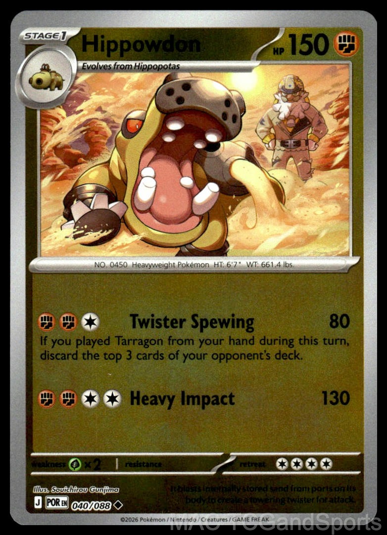 Hippowdon 040/088 Reverse Holo