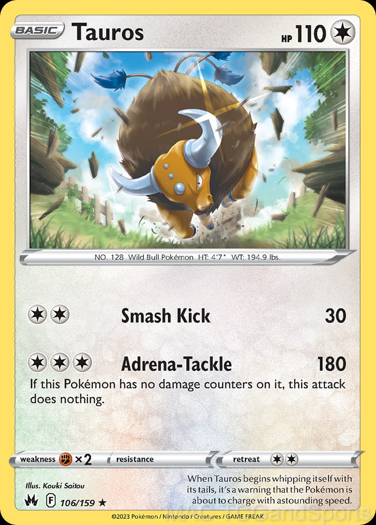 Tauros 106/159 Reverse Holo