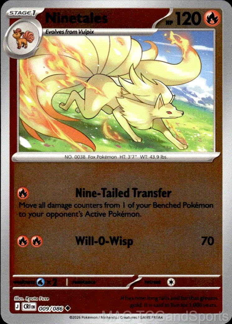 Ninetales 009/086 Reverse Holo