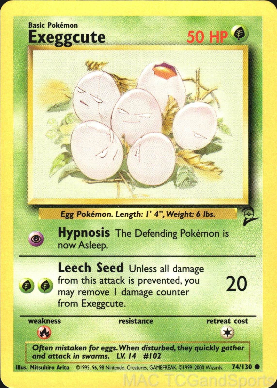Exeggcute 74/130 Base Set 2 Pokemon TCG LP
