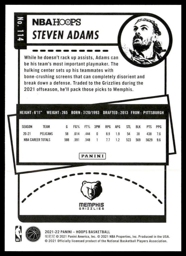 2021-22 Hoops #114 Steven Adams