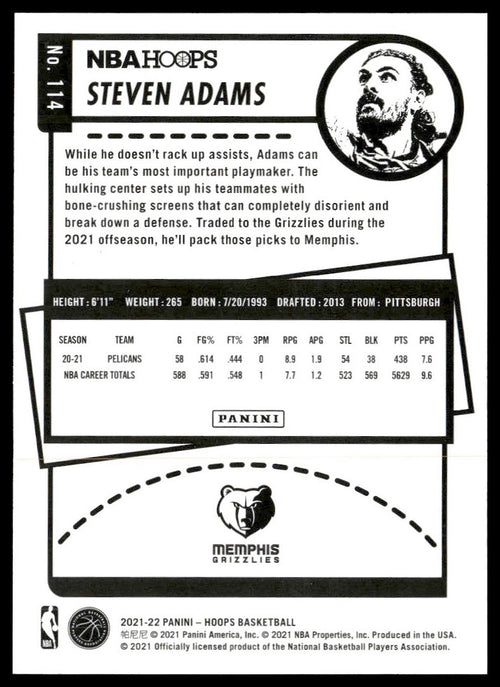 2021-22 Hoops #114 Steven Adams