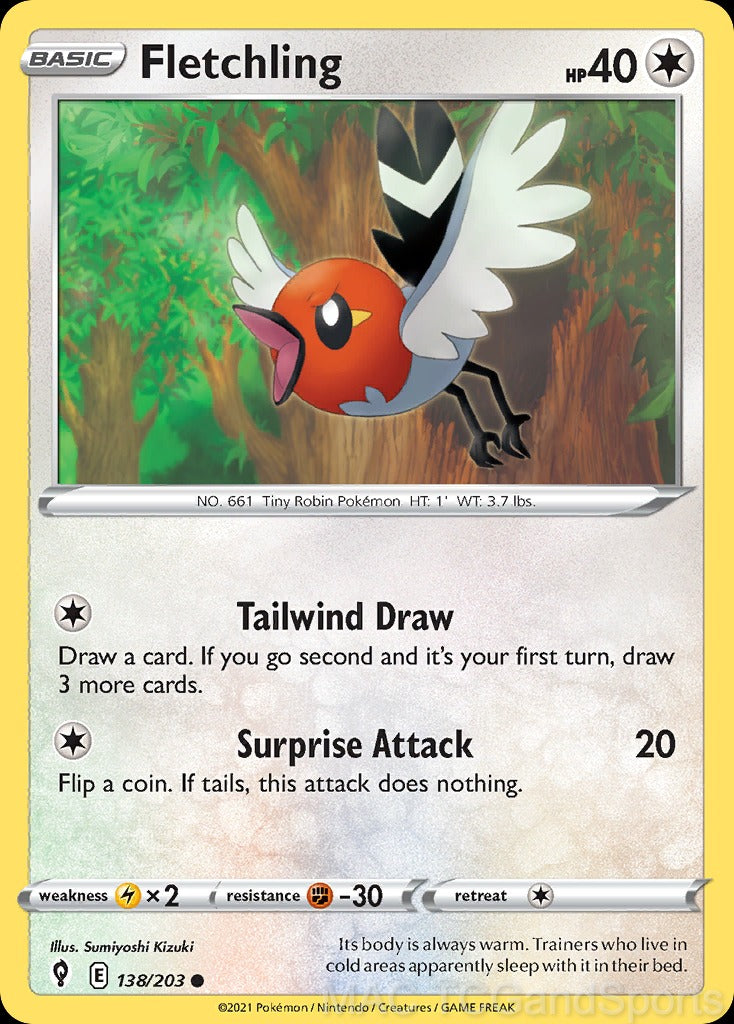 Fletchling 138/203 Reverse Holo