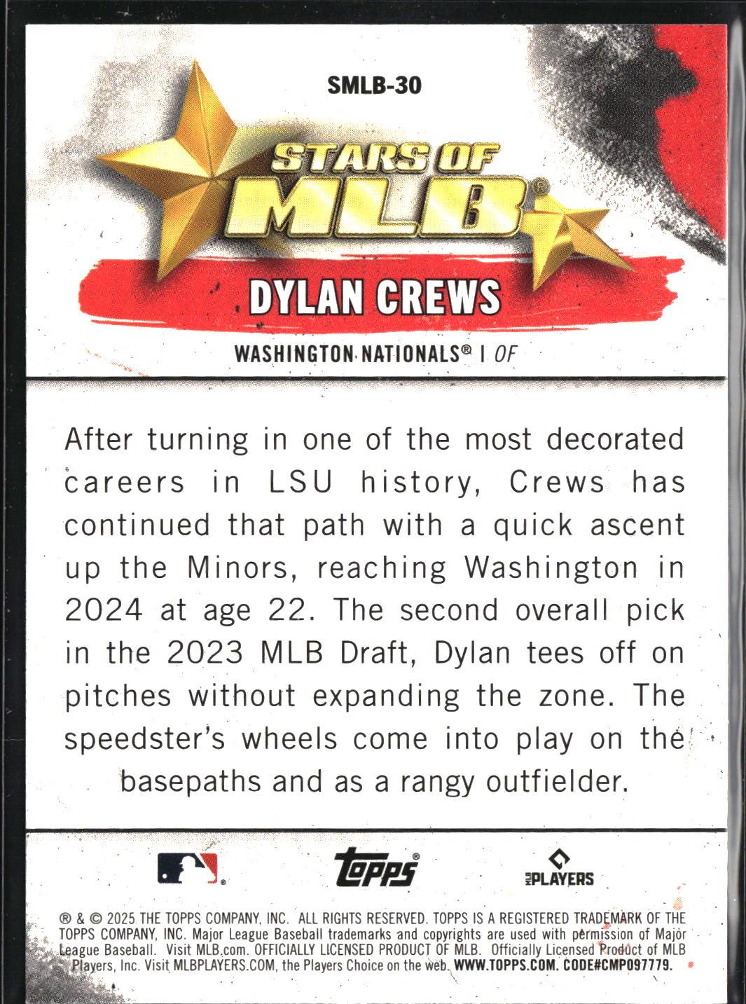 Dylan Crews #SMLB-30 Stars of MLB 2025 Topps Washington Nationals