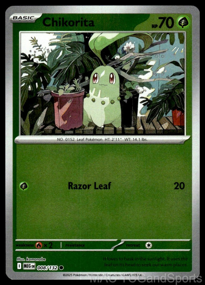 Chikorita 008/132 Reverse Holo