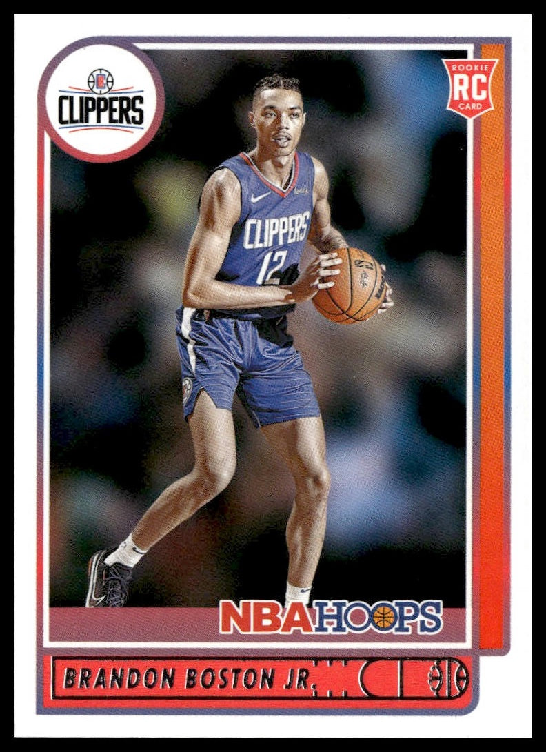 Brandon Boston Jr. #233 2021-22 Hoops Los Angeles Clippers RC