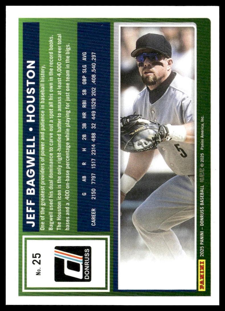 Jeff Bagwell #25 2025 Donruss Houston Astros
