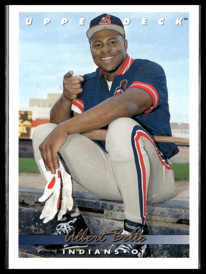 Albert Belle #586 Gold Hologram 1993 Upper Deck Cleveland Indians