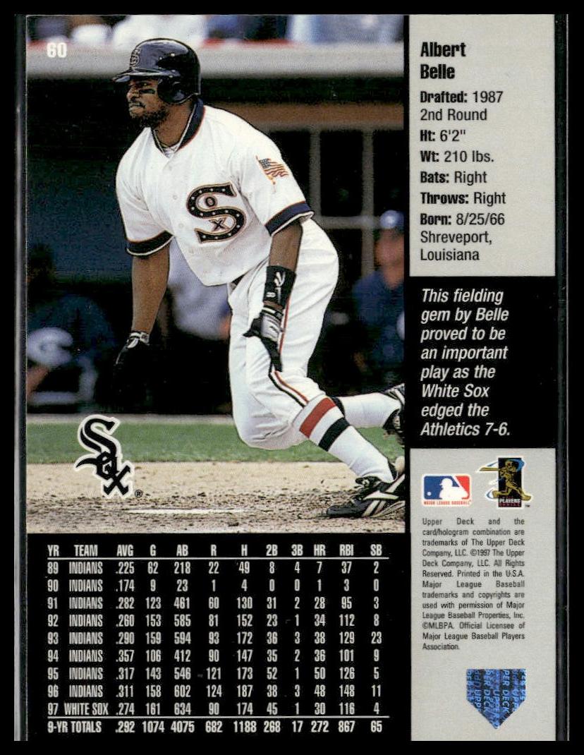 Albert Belle #60 1998 Upper Deck Chicago White Sox