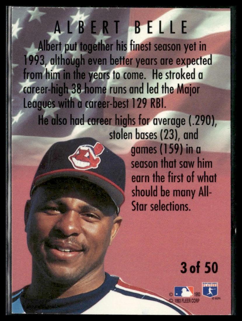 Albert Belle #3 All-Stars 1994 Fleer Cleveland Indians