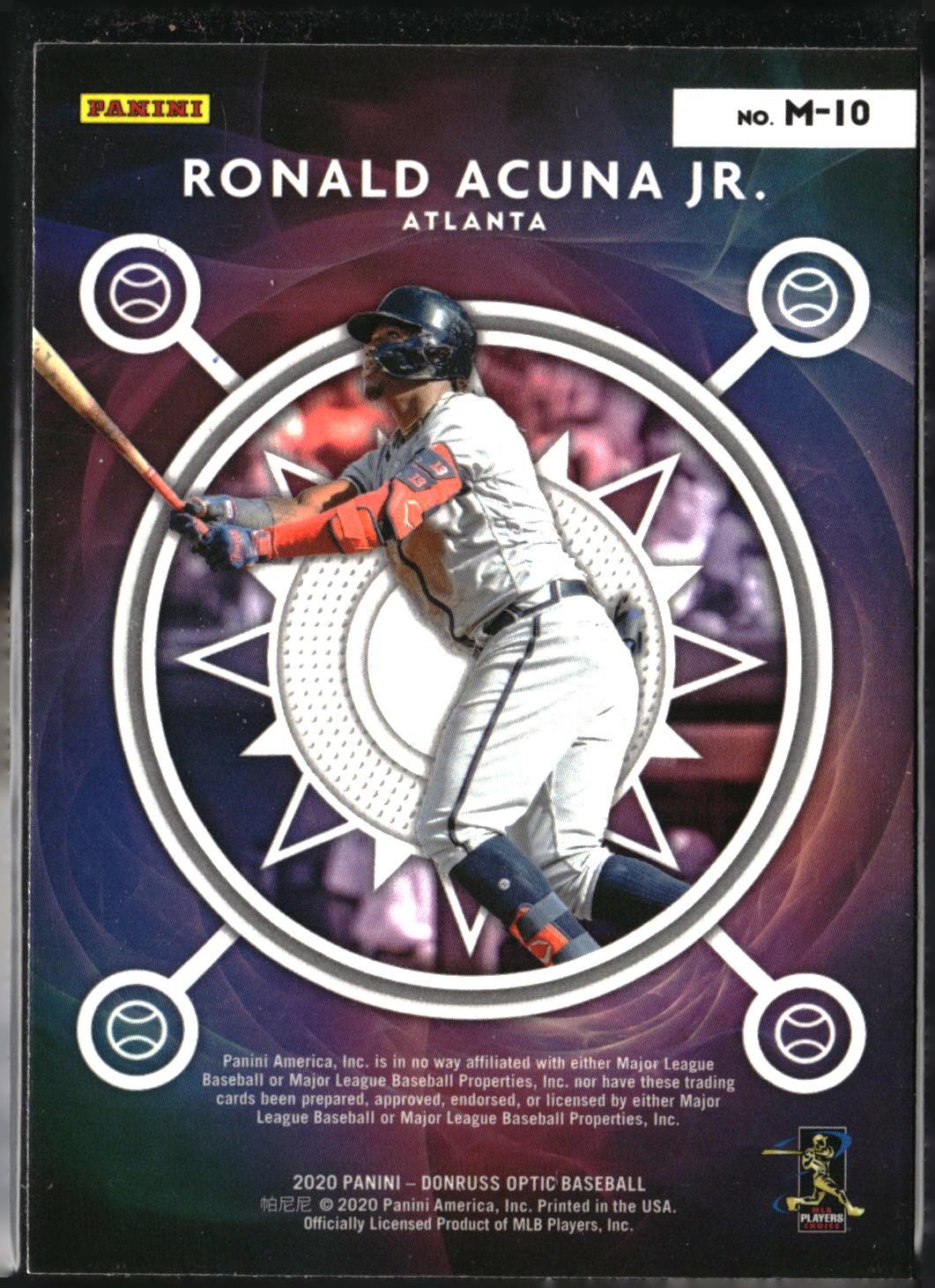 Ronald Acuna Jr. #M-10 Mythical 2020 Donruss Optic Atlanta Braves