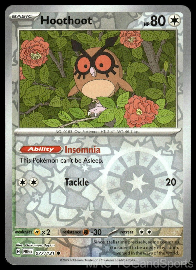 Hoothoot 077/131 Reverse Holo