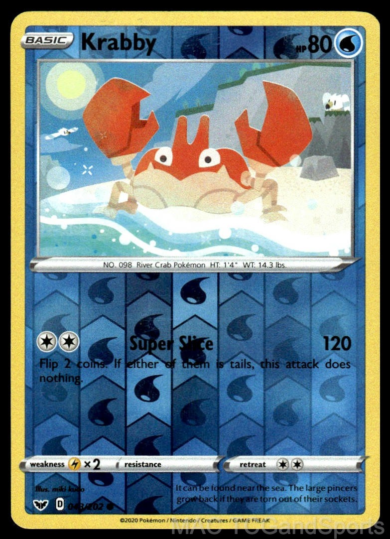 Krabby 043/202 Reverse Holo