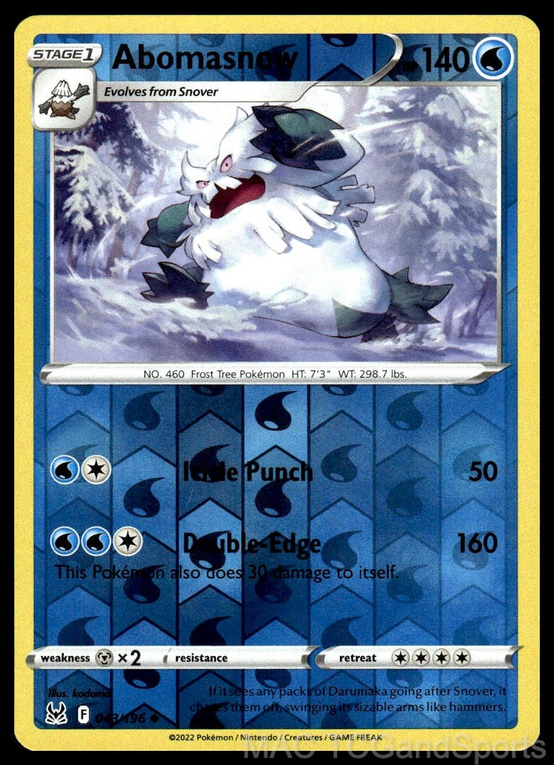Abomasnow 043/196 Reverse Holo