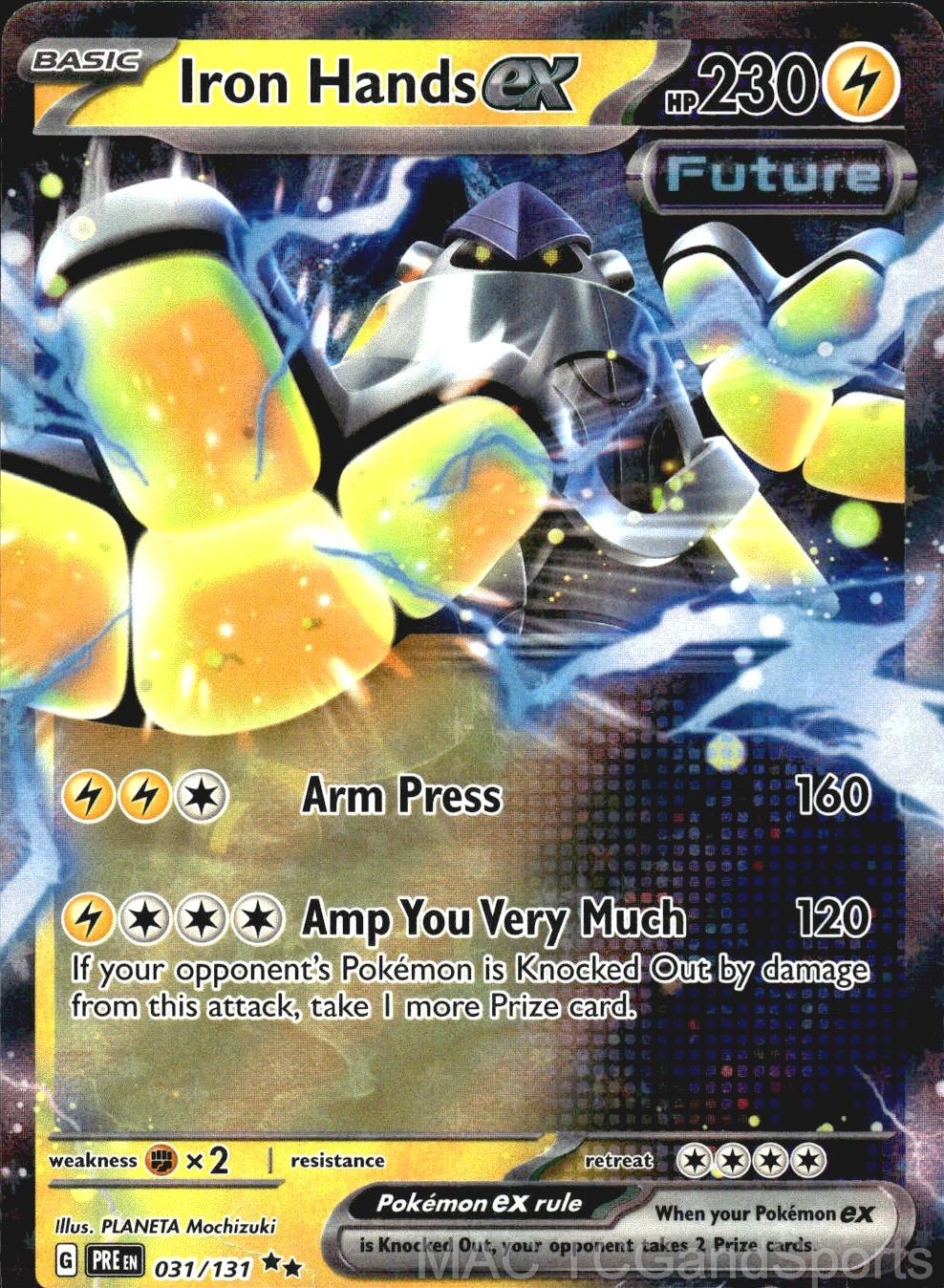 Iron Hands ex 031/131 Holo Prismatic Evolutions Pokemon TCG NM