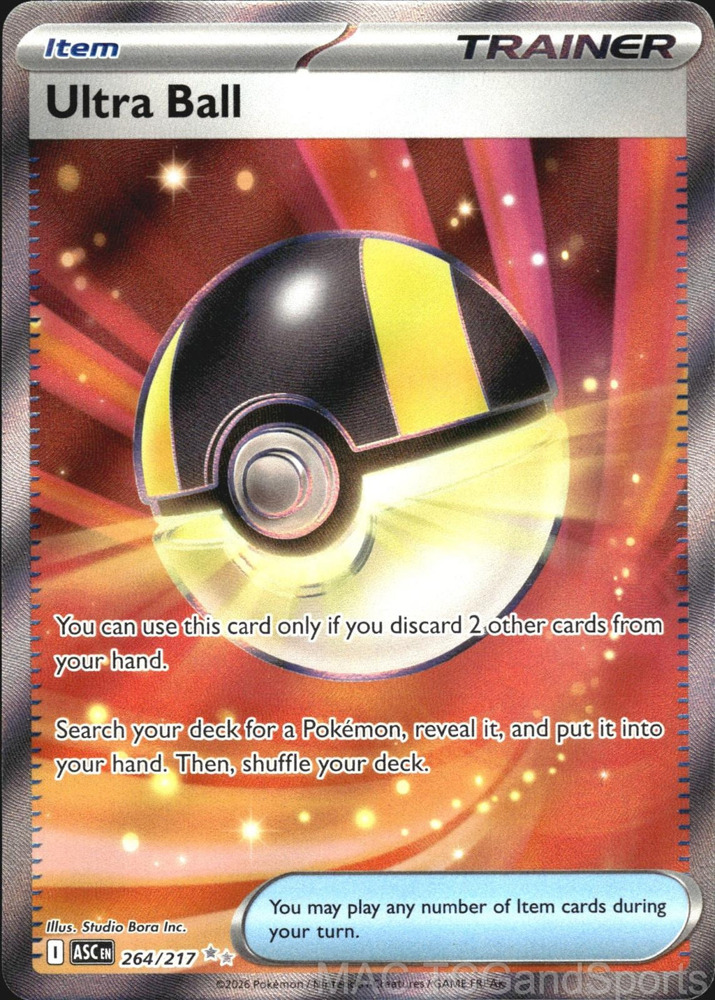 Ultra Ball 264/217 Holo Ascended Heroes Pokemon TCG NM