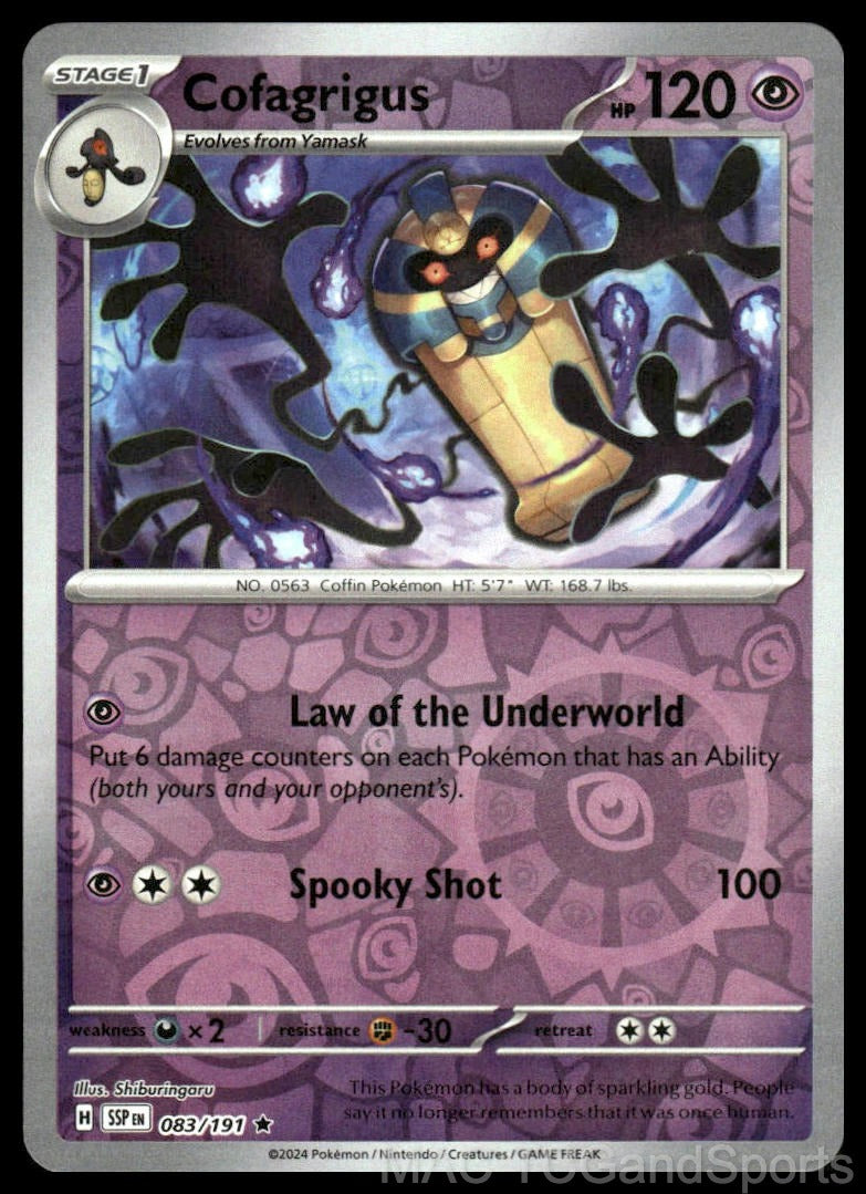 Cofagrigus 083/191 Reverse Holo