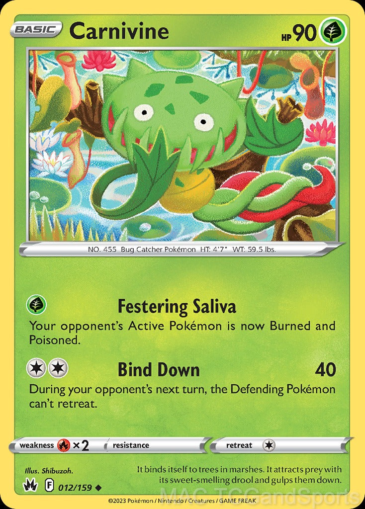 Carnivine 012/159 Reverse Holo
