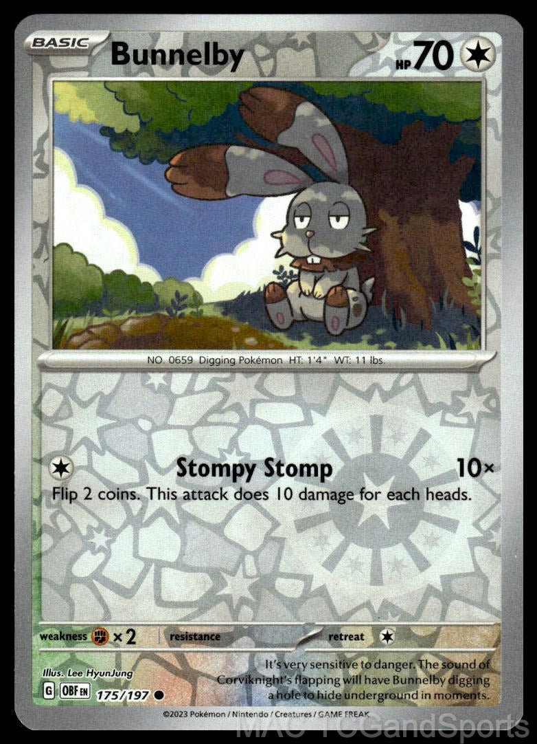 Bunnelby 175/197 Reverse Holo