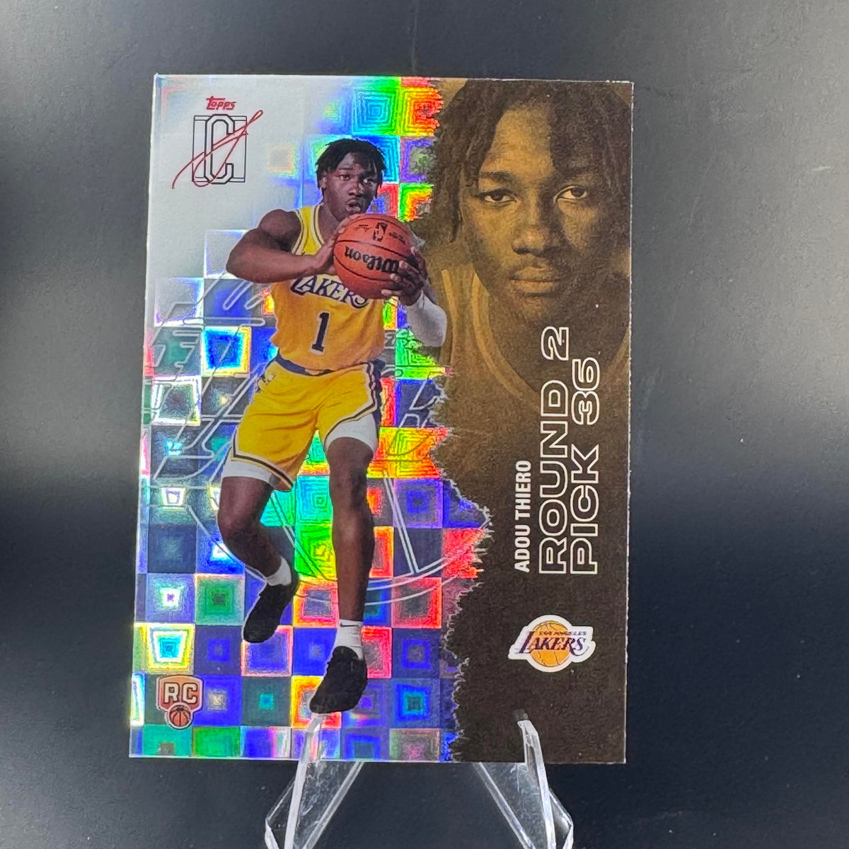 Adou Thiero #129 Pandora 2025-26 Topps Signature Class Los Angeles Lakers RC