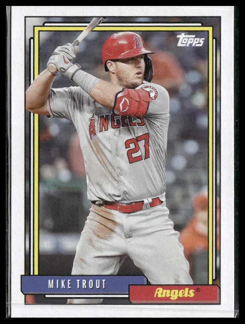 Mike Trout #T92-3 1992 Topps Redux 2021 Topps Update Los Angeles Angels