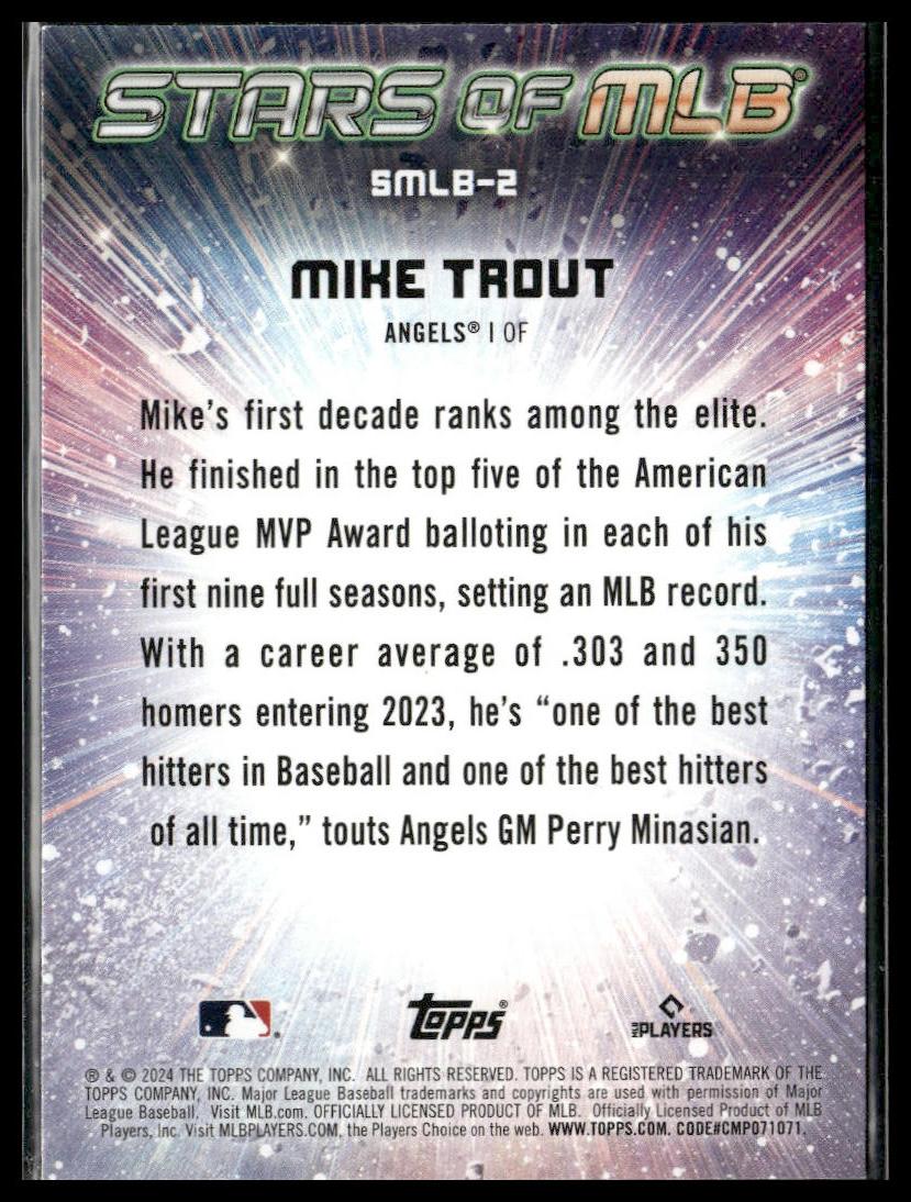 Mike Trout #SMLB-2 Stars of MLB 2024 Topps Los Angeles Angels