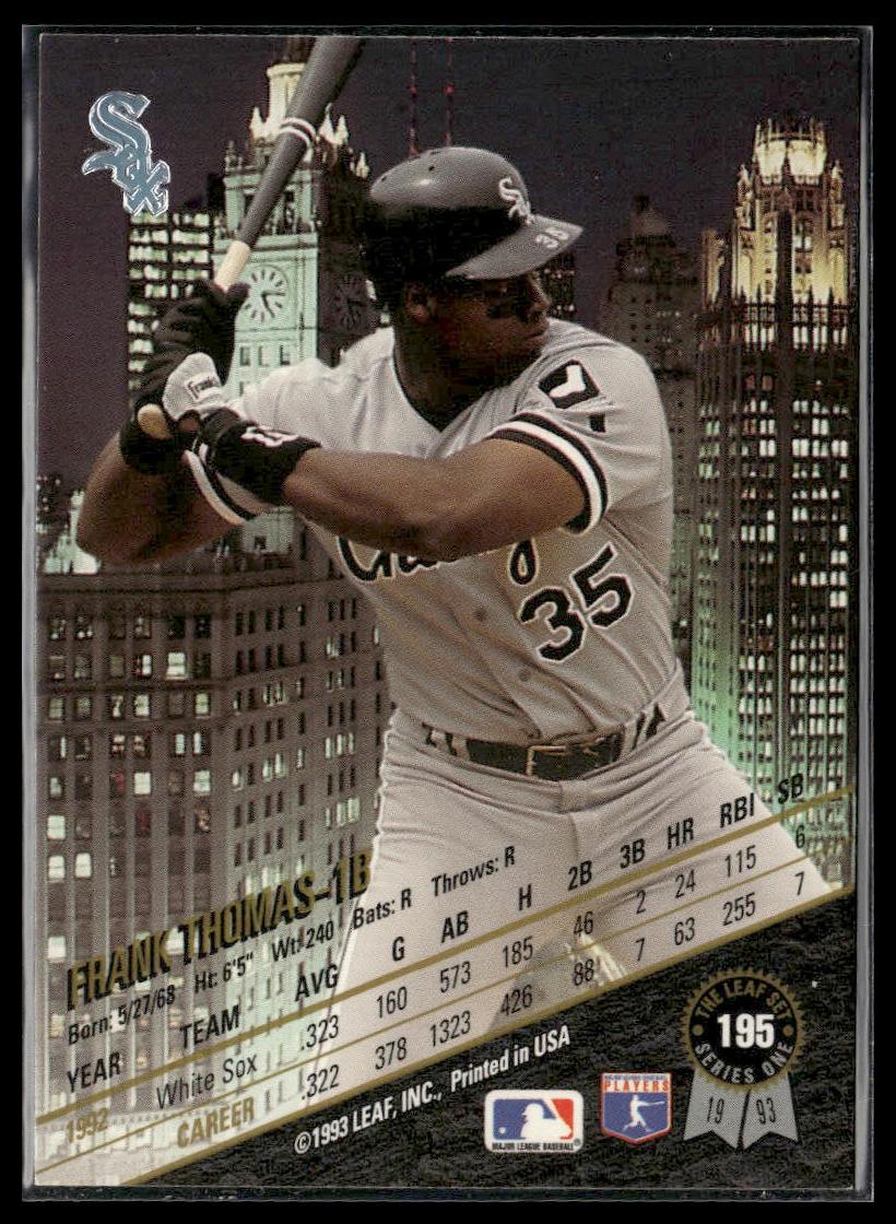 Frank Thomas #195 1993 Leaf Chicago White Sox