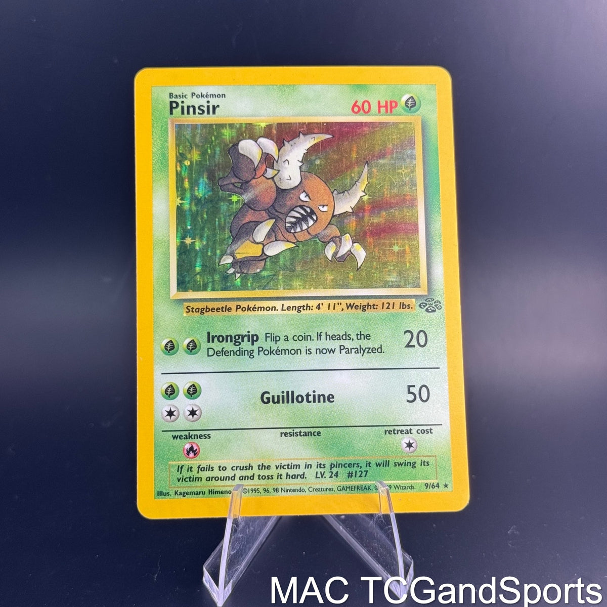 Pinsir 9/64 Unlimited Holo Jungle Pokemon TCG LP