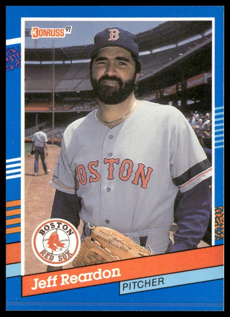 Jeff Reardon #369 1991 Donruss Boston Red Sox