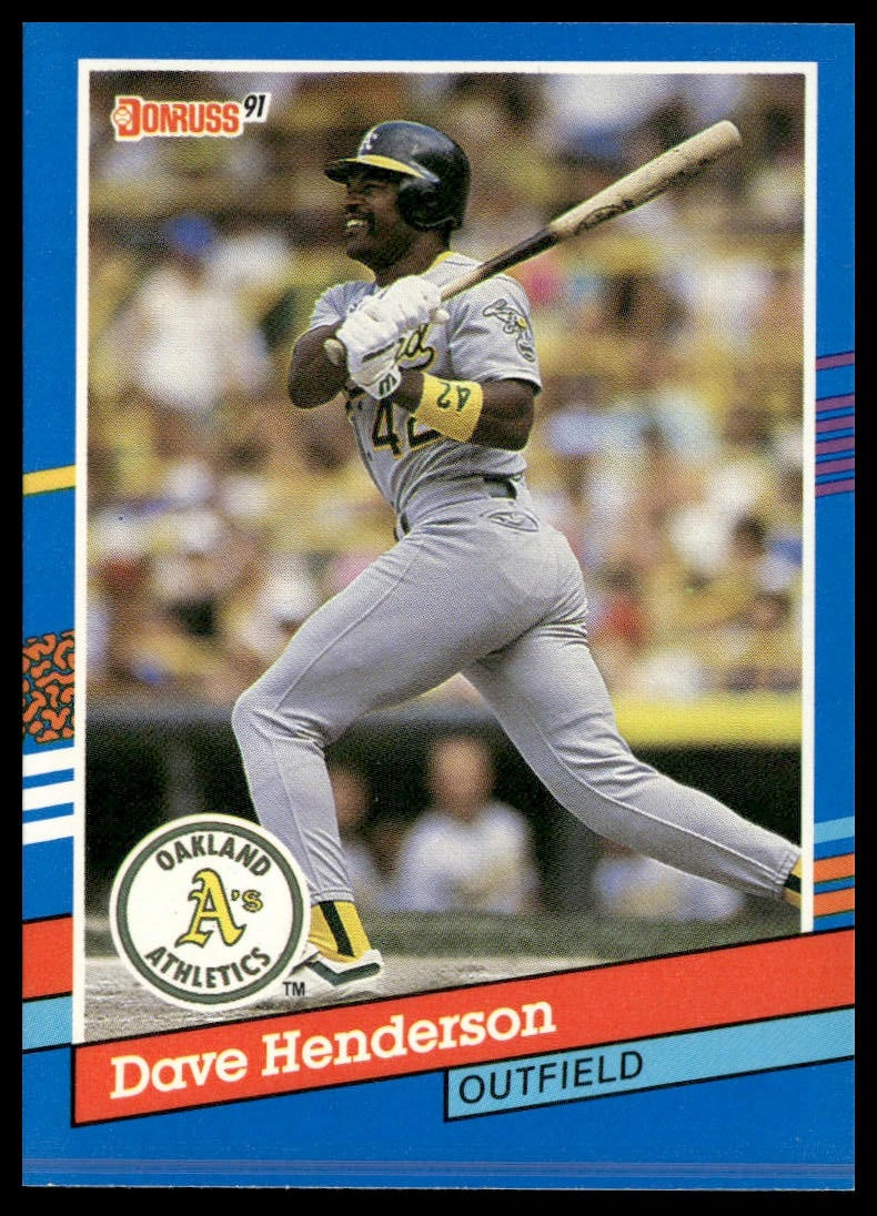Dave Henderson #326 1991 Donruss Oakland Athletics