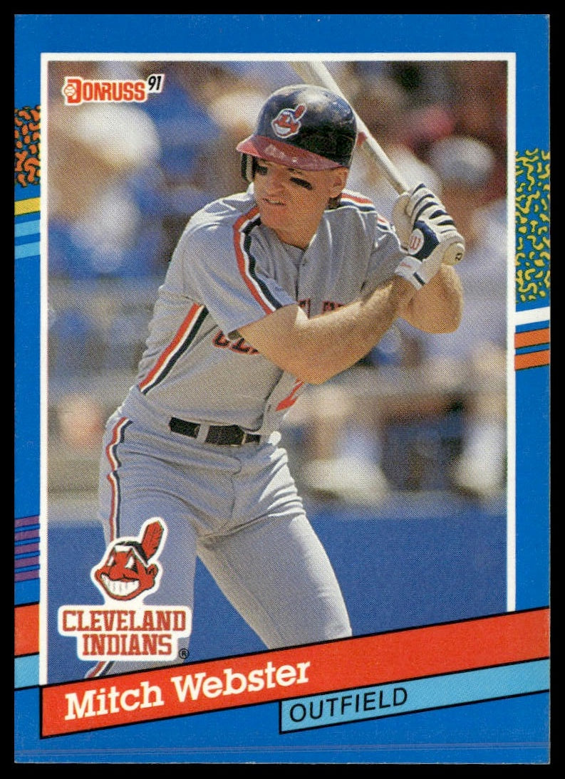 Mitch Webster #283 1991 Donruss Cleveland Indians