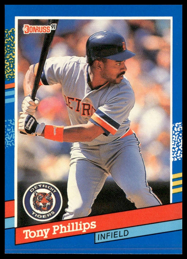 Tony Phillips #286 1991 Donruss Detroit Tigers