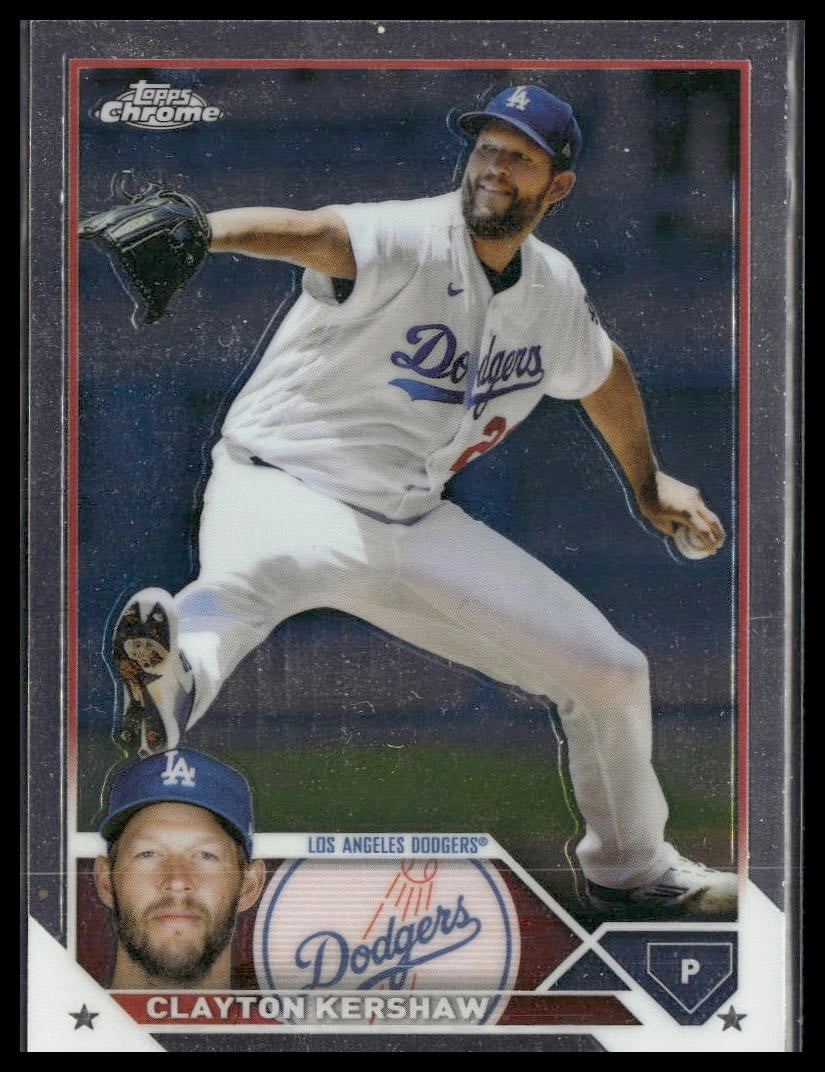 Clayton Kershaw #77 2023 Topps Chrome Los Angeles Dodgers