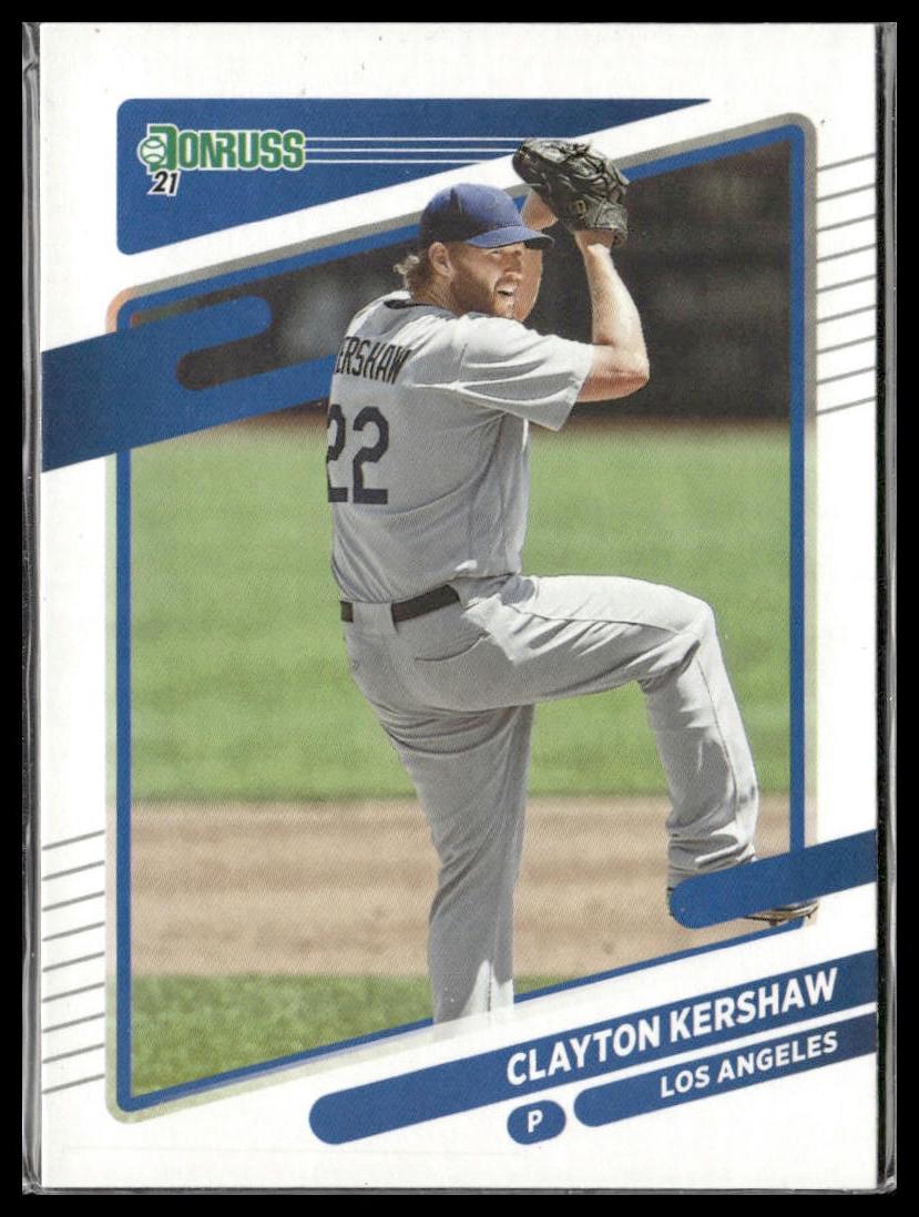 Clayton Kershaw #105b 2021 Donruss Los Angeles Dodgers
