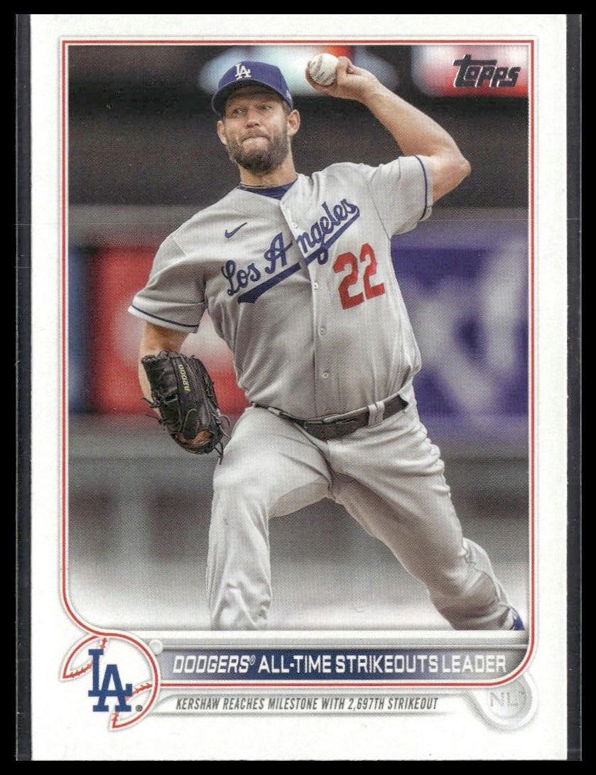 Dodgers All-Time Strikeouts Leader #US309 2022 Topps Los Angeles Dodgers