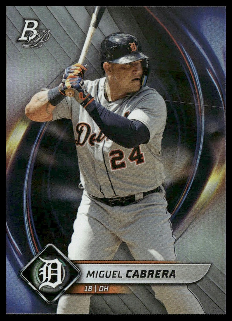 Miguel Cabrera #89 2022 Bowman Platinum Detroit Tigers