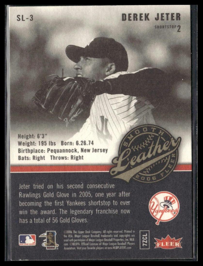 Derek Jeter #SL-3 Smooth Leather 2006 Fleer New York Yankees