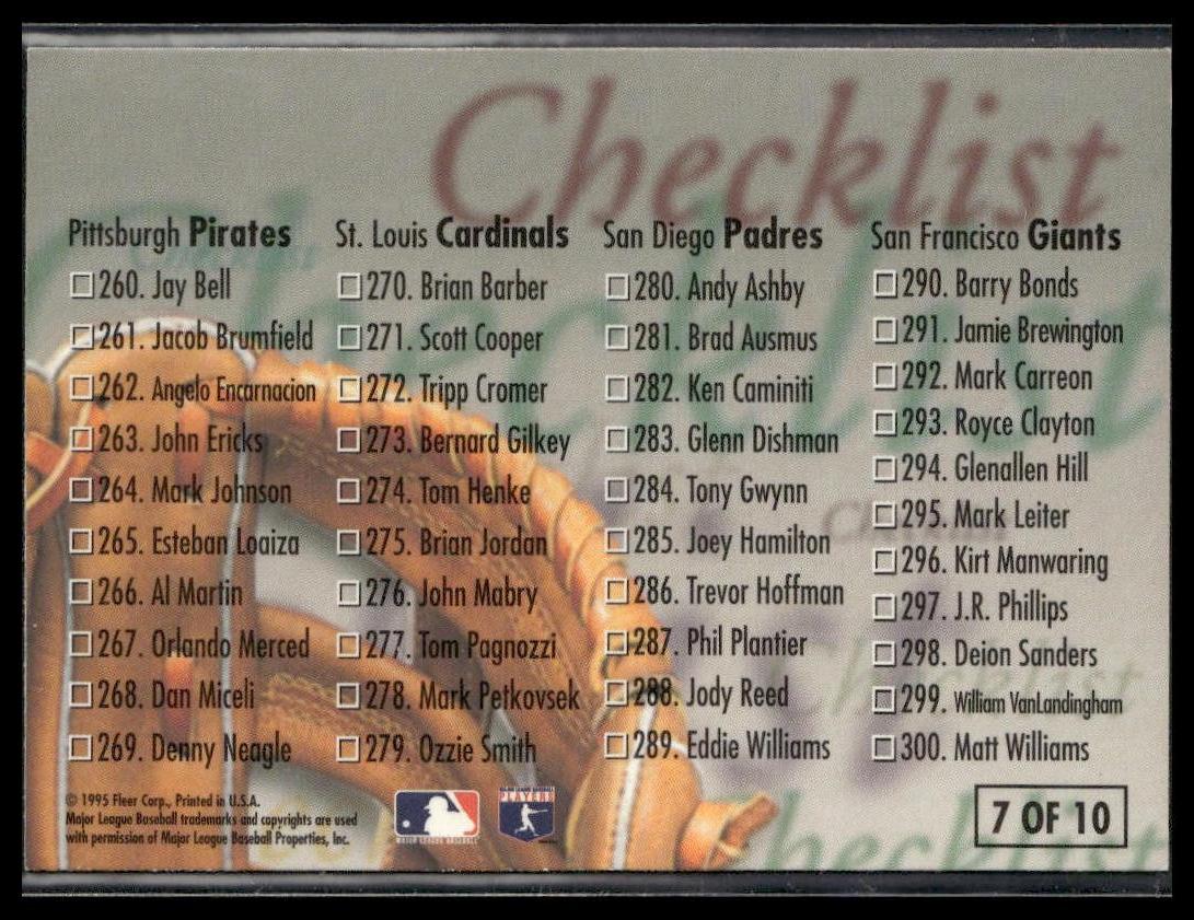 Manny Ramirez #7 Checklists (Series One) 1996 Ultra