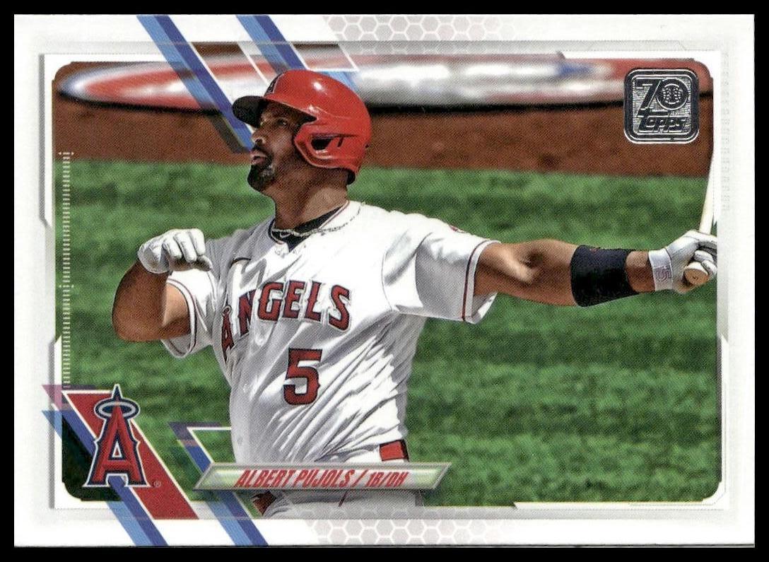 Albert Pujols #178 70th Anniversary Celebration 2021 Topps Los Angeles Angels