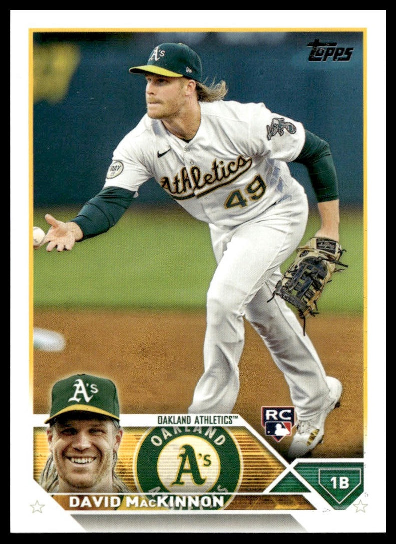 David MacKinnon #276 2023 Topps Oakland Athletics RC
